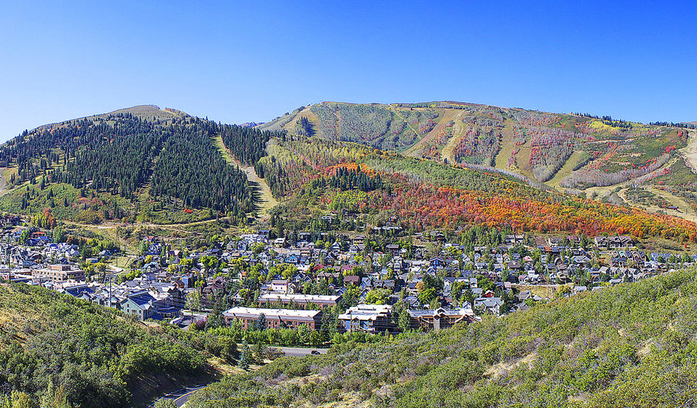 fall colors in park city's old town neighborhood